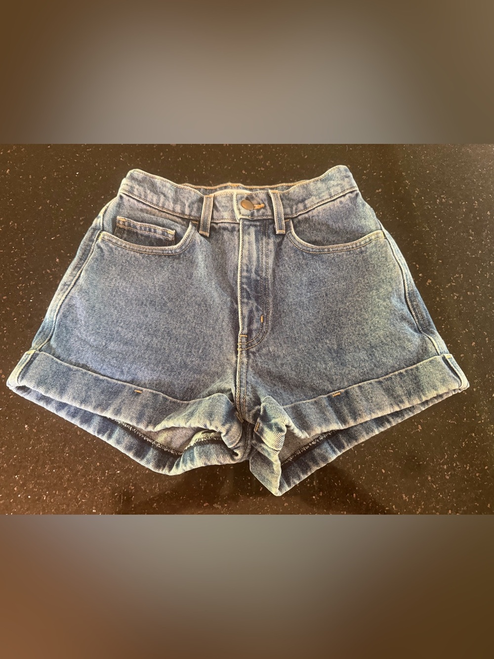 Vintage American American Apparel Classic High-Rise Blue Denim Shorts 24